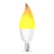 Feit Electric Feit CA10 (Flame Tip) E12 (Candelabra) LED Flame Bulb Warm White 2 Watt Equivalence 2 pk BPFLAME/C/LED/2 - alternate 2